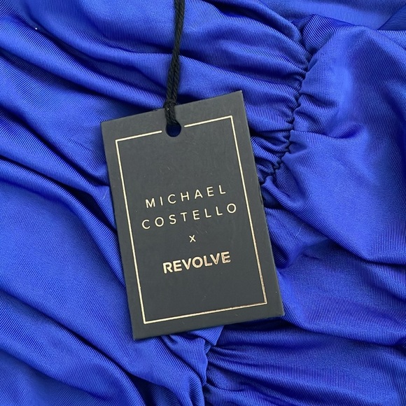 Michael Costello X Revolve Dayton Mini Dress Women’s Size Extra Small XS Blue - Picture 6 of 9